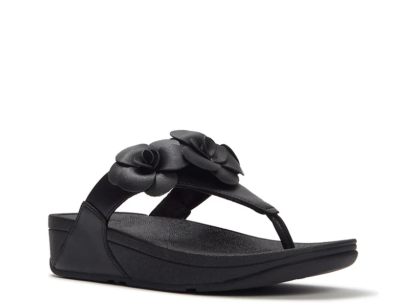 Lulu Flower Wedge Sandal