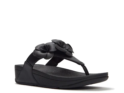 Lulu Flower Wedge Sandal