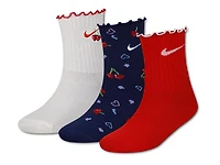 Cherry Lettuce Trim Kids' Crew Socks - 3 Pack
