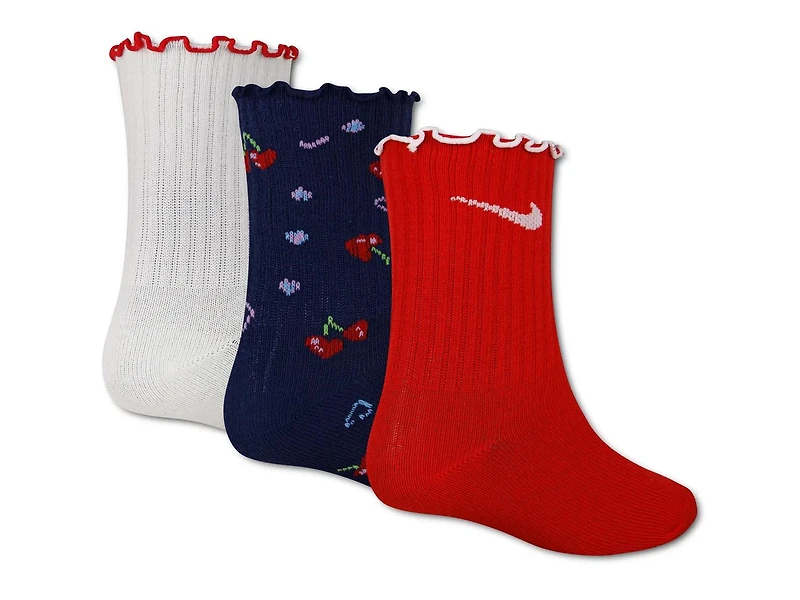 Cherry Lettuce Trim Kids' Crew Socks - 3 Pack