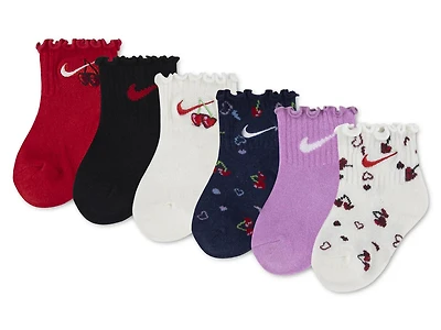 Cherry Kids' Ankle Socks - 6 Pack