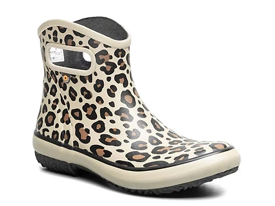 Patch Ankle Leopard Rain Boot - Women's