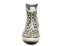 Patch Ankle Leopard Rain Boot - Women's