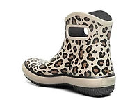 Patch Ankle Leopard Rain Boot - Women's
