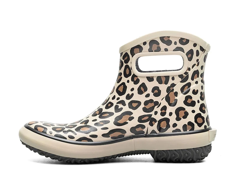 Patch Ankle Leopard Rain Boot - Women's