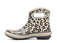Patch Ankle Leopard Rain Boot - Women's