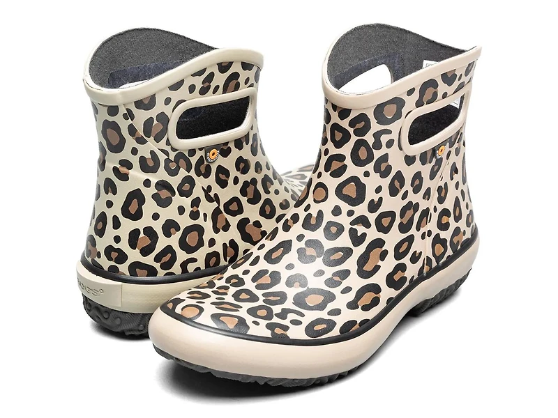 Patch Ankle Leopard Rain Boot - Women's