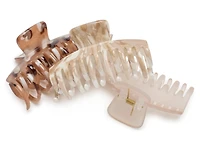Double Claw Clip Set - 3 Pack