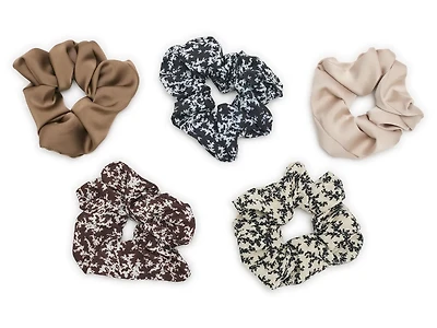 Floral Scrunchie Set - 5 Pack