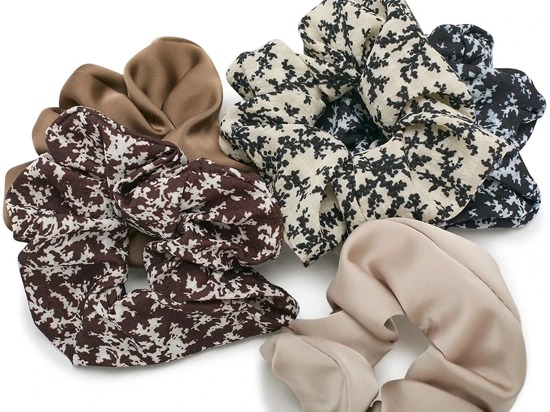 Floral Scrunchie Set - 5 Pack