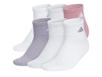 Athletic Cushioned Women's Quarter Ankle Socks - 6 Pack 