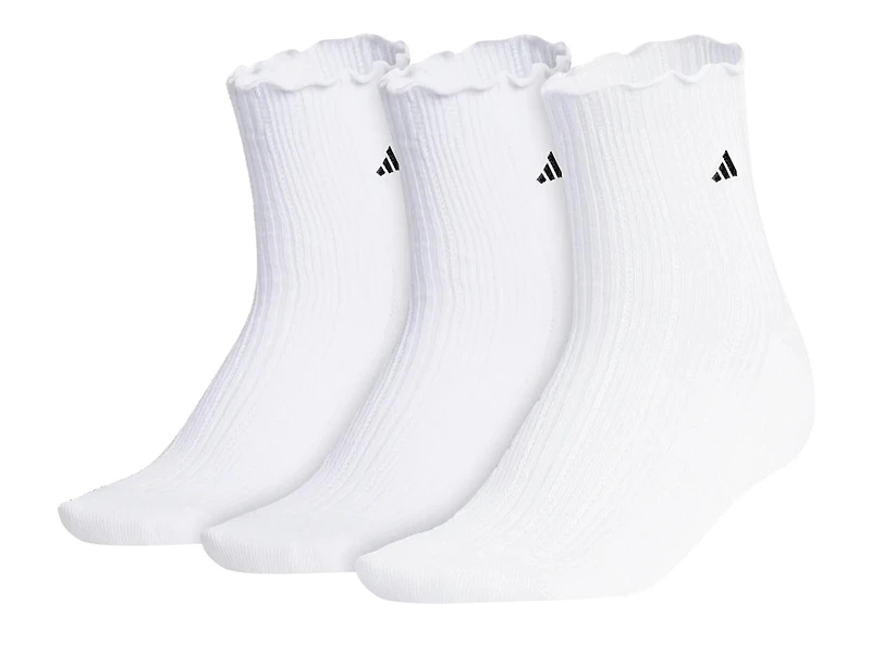 Women's Performance Ruffle 3-Pack Quarter Sock