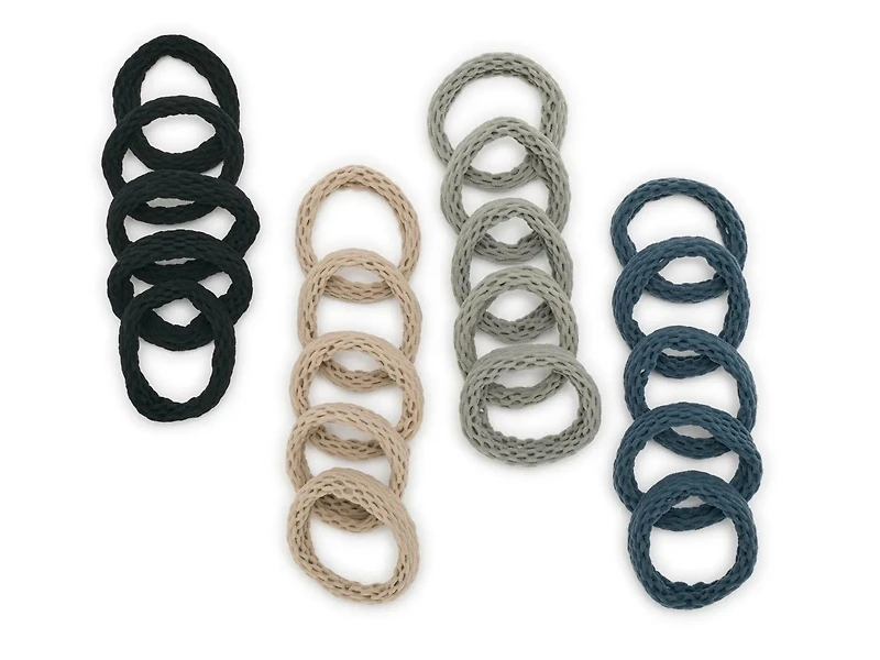 Webbed Hair Tie Set - 20 Pack