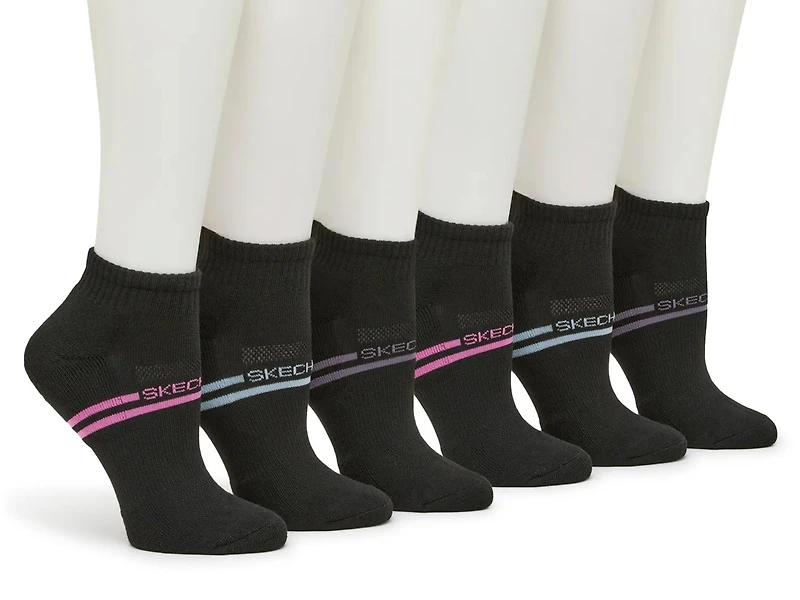 Terry Women's Quarter Crew Socks - 6 Pack