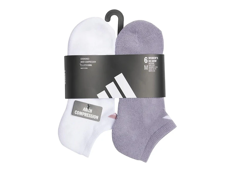 Athletic Cushioned Women's No Show Socks - 6 Pack