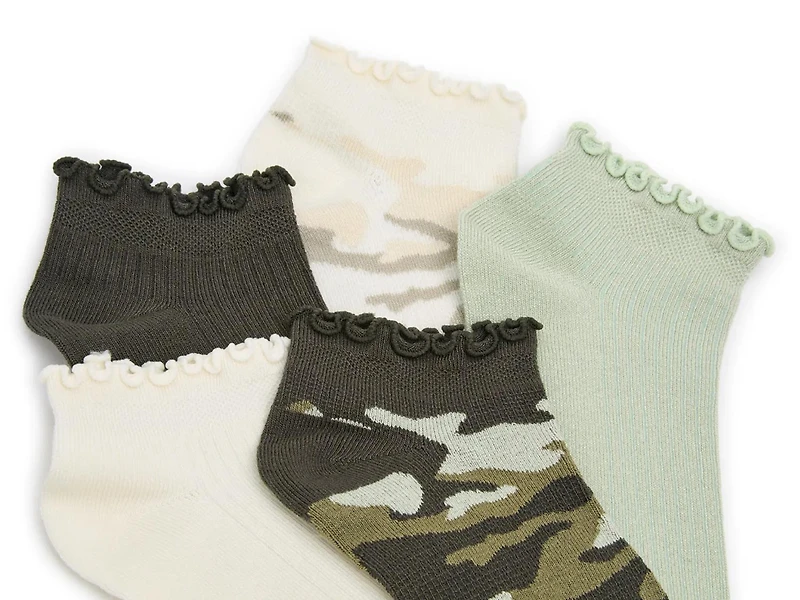Camo Women's No Show Socks - 5 Pack