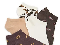 Cowgirl Women's No Show Socks - 5 Pack