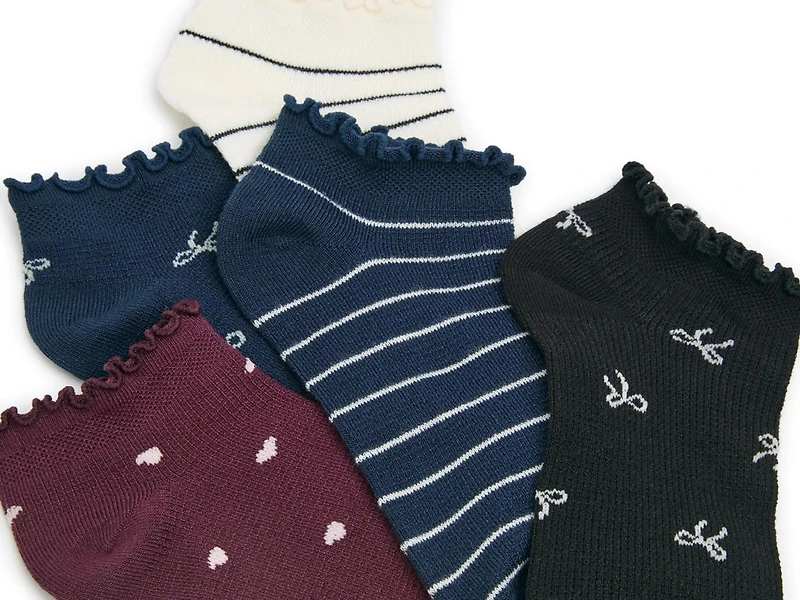 Hearts & Bows Women's No Show Socks - 5 Pack