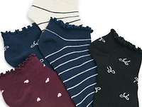 Hearts & Bows Women's No Show Socks - 5 Pack