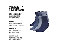 Athletic Cushioned Men's Ankle Socks - 6 Pack