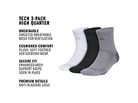 Tech Men's High Quarter Socks - 3 Pack