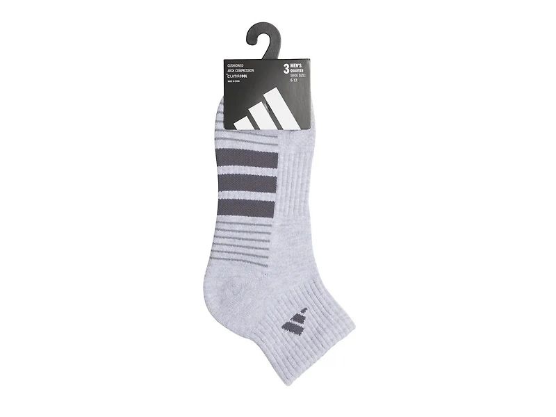 Cushioned 4.0 Men's Quarter Ankle Socks - 3 Pack