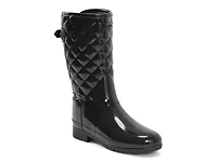 Adjustable Quilted Refined Slim Fit Short Rain Boot - Women's