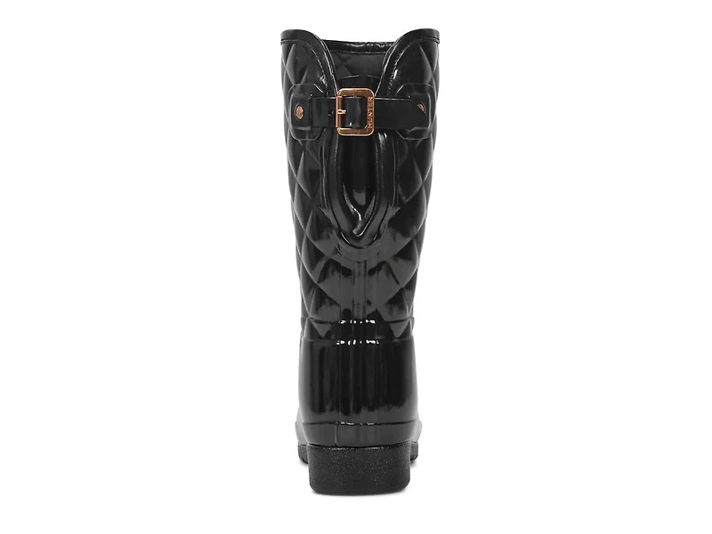 Adjustable Quilted Refined Slim Fit Short Rain Boot - Women's