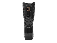 Adjustable Quilted Refined Slim Fit Short Rain Boot - Women's