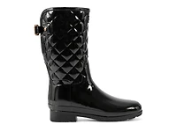 Adjustable Quilted Refined Slim Fit Short Rain Boot - Women's