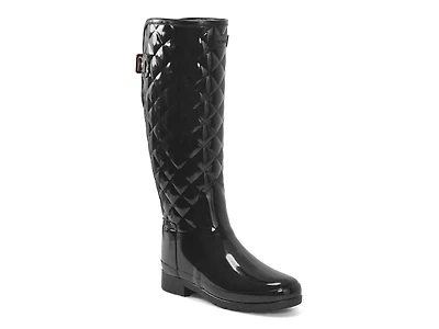 Refined Adjustable Quilted Slim Fit Tall Rain Boot - Women's