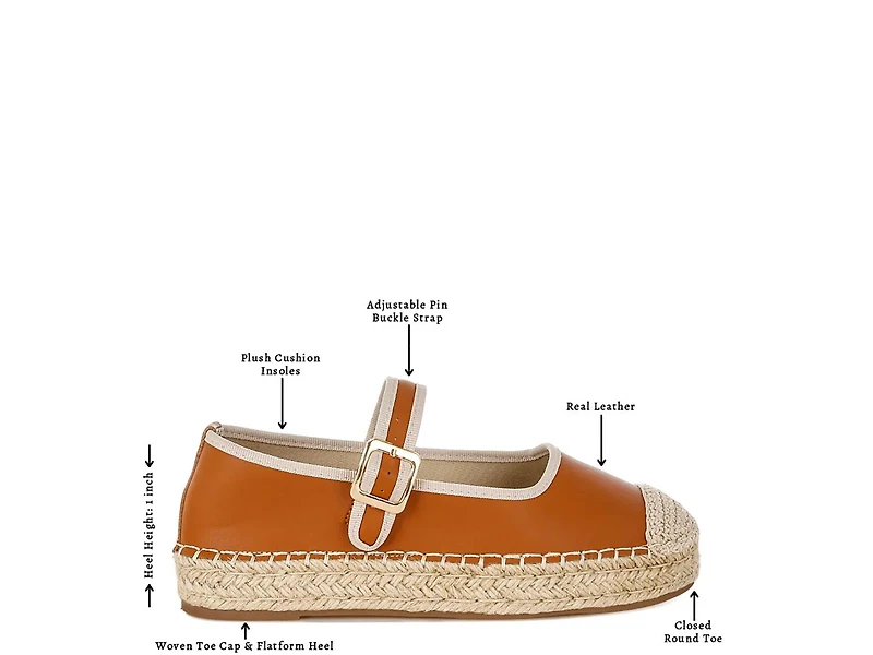 Ostac Mary Jane Espadrille Flat