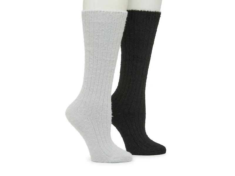 Fuzzy Slouch Women's Crew Socks - 2 Pack