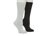 Fuzzy Slouch Women's Crew Socks - 2 Pack