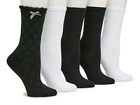 Plaid & Solid Women's Crew Socks - 5 Pack