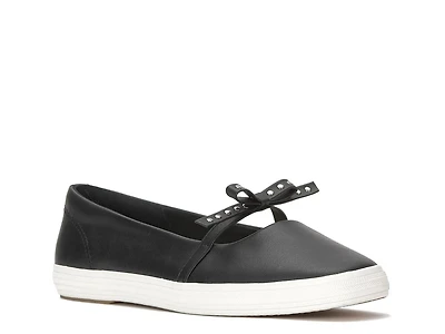 Square Toe Mini Bow Flat - Women's