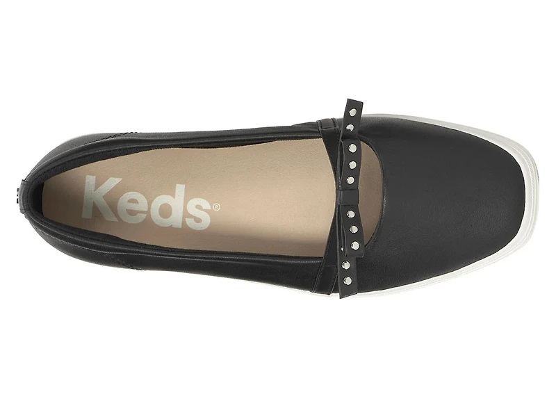 Square Toe Mini Bow Flat - Women's
