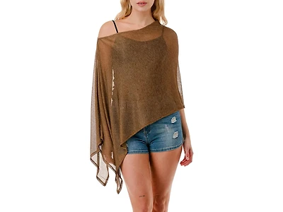 Metallic Mesh Women's Poncho
