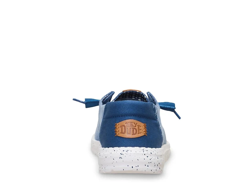 Wendy Chambray Grid Slip-On
