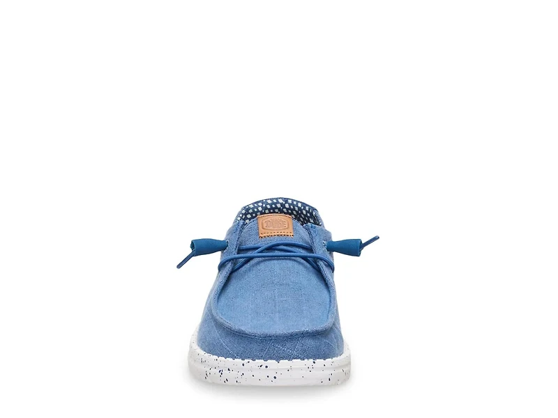 Wendy Chambray Grid Slip-On