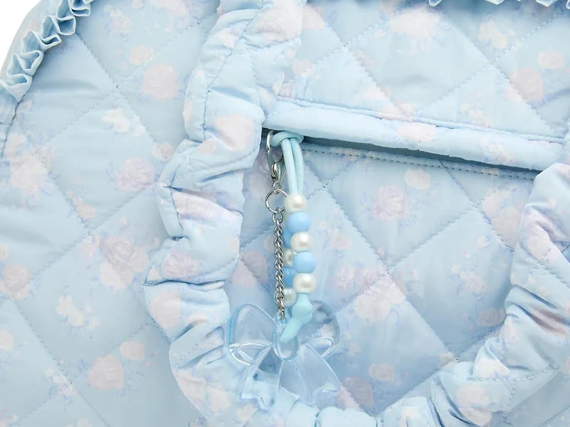 Floral Quilted Duffle Bag