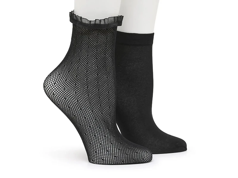 Dot Lace Women's Ankle Socks - 2 Pack