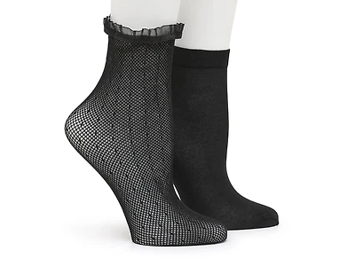 Dot Lace Women's Ankle Socks - 2 Pack