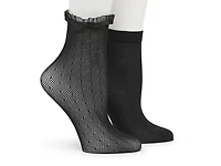 Dot Lace Women's Ankle Socks - 2 Pack