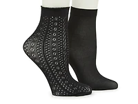 Pointelle Lace Women's Ankle Socks - 2 Pack