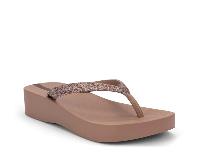 Mesh Chic Wedge Flip Flop