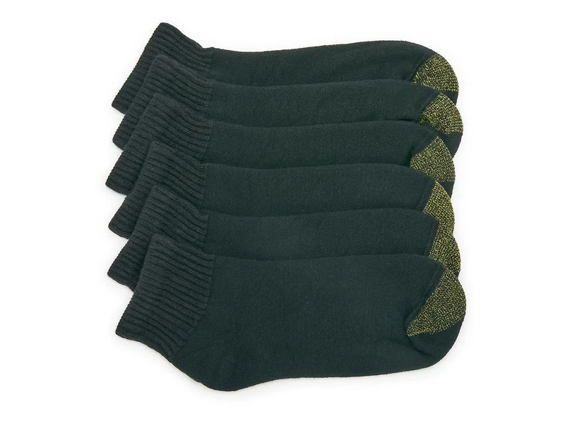 Cushioned Cotton Men's Quarter Socks - 6 Pack