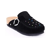 Rhinestone Buckle Clog
