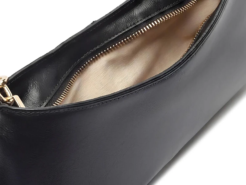 Luna Baguette Leather Shoulder Bag