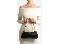 Luna Baguette Leather Shoulder Bag